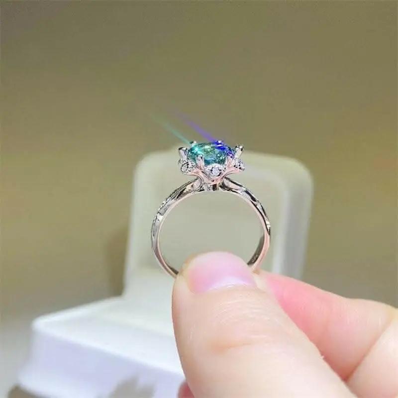 Elegant Moissanite Ring, 2 Carat - Love Salve